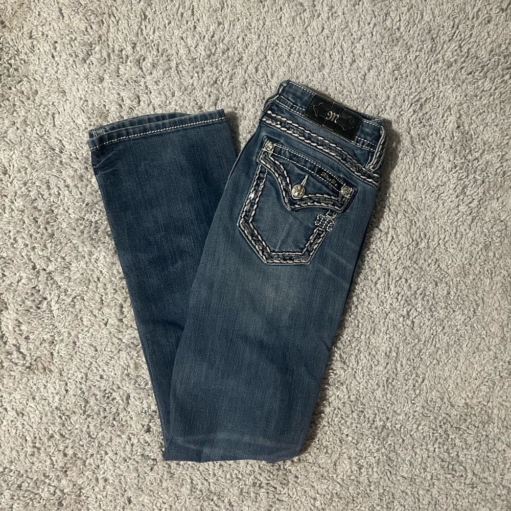 Miss Me Denim Mid Rise Slim Bootcut - Picture 1 of 8